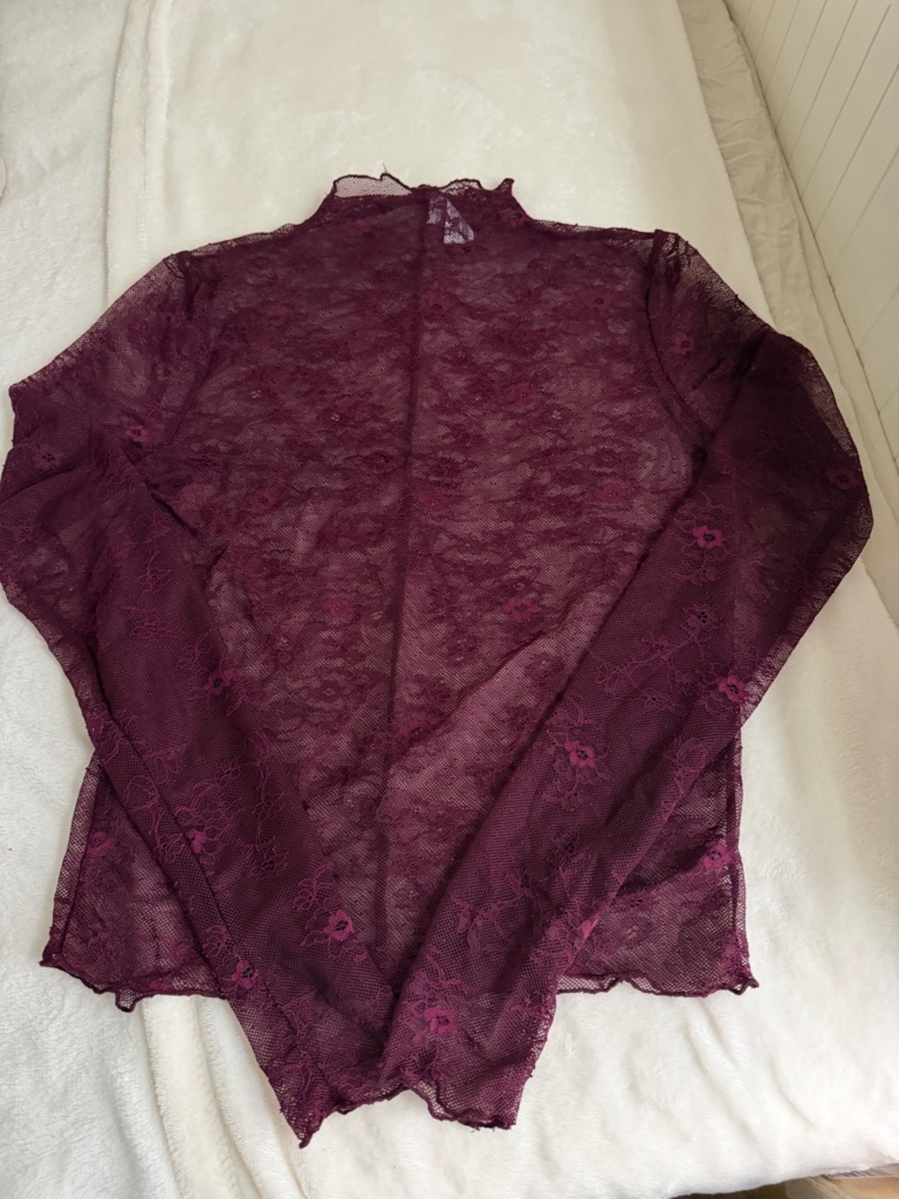 Forever 21 Burgundy Lace Top